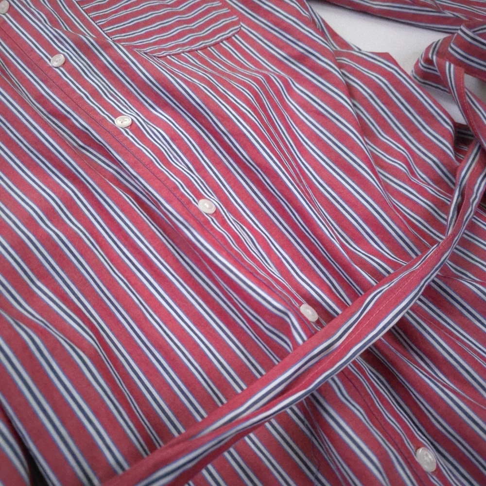 New Southern Tide Striped Red and White Womens Belted Pocketed Maxi Dress Sz S - Picture 13 of 15